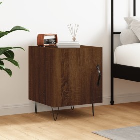 Oak brown engineered wood bedside table 40x40x50 cm by vidaXL, Nightstands - Ref: Foro24-827562, Price: 40,47 €, Discount: %