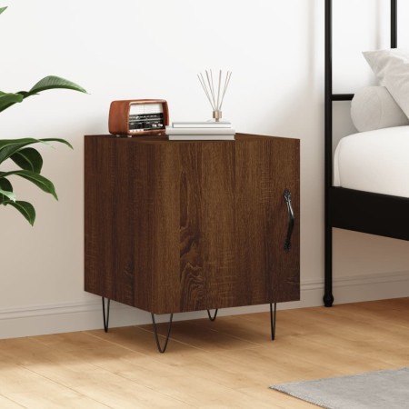 Oak brown engineered wood bedside table 40x40x50 cm by vidaXL, Nightstands - Ref: Foro24-827562, Price: 40,47 €, Discount: %