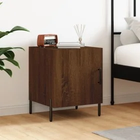 Engineered wood brown oak bedside table 40x40x50 cm by vidaXL, Nightstands - Ref: Foro24-827594, Price: 36,86 €, Discount: %
