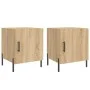 Mesitas noche 2 uds madera ingeniería roble Sonoma 40x40x50 cm de vidaXL, Mesitas de noche - Ref: Foro24-827587, Precio: 55,8...