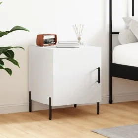 Engineered wood white bedside table 40x40x50 cm by vidaXL, Nightstands - Ref: Foro24-827580, Price: 44,81 €, Discount: %