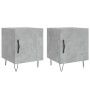 Mesitas noche 2 uds madera ingeniería gris hormigón 40x40x50 cm de vidaXL, Mesitas de noche - Ref: Foro24-827557, Precio: 45,...