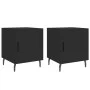 Nachttische 2 Stück Holzwerkstoff schwarz 40x40x50 cm von vidaXL, Nachttische - Ref: Foro24-827599, Preis: 55,22 €, Rabatt: %
