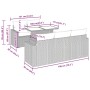 Set de muebles de jardín 6 pzas y cojines ratán sintético gris