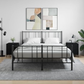 Nightstands 2 pcs engineered wood black 40x40x50 cm by vidaXL, Nightstands - Ref: Foro24-827567, Price: 54,20 €, Discount: %