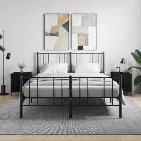 Nightstands 2 pcs engineered wood black 40x40x50 cm by vidaXL, Nightstands - Ref: Foro24-827567, Price: 53,72 €, Discount: %