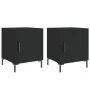 Mesitas de noche 2 uds madera de ingeniería negro 40x40x50 cm de vidaXL, Mesitas de noche - Ref: Foro24-827567, Precio: 53,65...