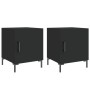 Nachttische 2 Stück Holzwerkstoff schwarz 40x40x50 cm von vidaXL, Nachttische - Ref: Foro24-827567, Preis: 54,20 €, Rabatt: %