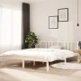 Weißes Massivholzbettgestell King Size 150x200 cm von vidaXL, Betten und Lattenroste - Ref: Foro24-814890, Preis: 114,79 €, R...