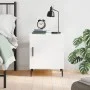 Mesita de noche madera de ingeniería blanco brillo 40x40x50 cm de vidaXL, Mesitas de noche - Ref: Foro24-827600, Precio: 32,8...