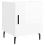 Mesita de noche madera de ingeniería blanco brillo 40x40x50 cm de vidaXL, Mesitas de noche - Ref: Foro24-827600, Precio: 32,8...