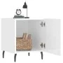 Mesita de noche madera de ingeniería blanco brillo 40x40x50 cm de vidaXL, Mesitas de noche - Ref: Foro24-827600, Precio: 32,8...