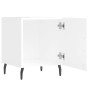 Mesita de noche madera de ingeniería blanco brillo 40x40x50 cm de vidaXL, Mesitas de noche - Ref: Foro24-827600, Precio: 32,80 €