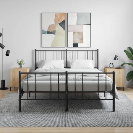 Mesitas noche 2 uds madera ingeniería roble Sonoma 40x40x50 cm de vidaXL, Mesitas de noche - Ref: Foro24-827571, Precio: 52,31 €