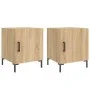 Mesitas noche 2 uds madera ingeniería roble Sonoma 40x40x50 cm de vidaXL, Mesitas de noche - Ref: Foro24-827571, Precio: 51,9...