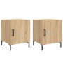 Nightstands 2 pcs engineered wood Sonoma oak 40x40x50 cm by vidaXL, Nightstands - Ref: Foro24-827571, Price: 52,37 €, Discoun...