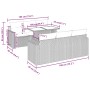 Set sofás de jardín 7 piezas y cojines ratán sintético beige