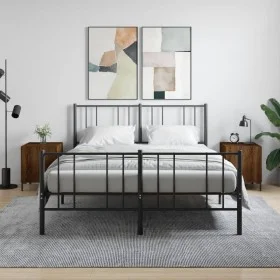 Nachttische, 2 Stück, Eichenbraun, Holzwerkstoff, 40 x 40 x 50 cm von vidaXL, Nachttische - Ref: Foro24-827579, Preis: 53,24 ...