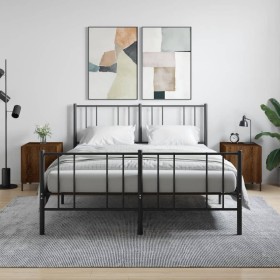 Nachttische, 2 Stück, Eichenbraun, Holzwerkstoff, 40 x 40 x 50 cm von vidaXL, Nachttische - Ref: Foro24-827579, Preis: 53,72 ...
