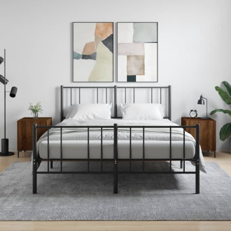 Mesitas noche 2 uds madera ingeniería marrón roble 40x40x50 cm de vidaXL, Mesitas de noche - Ref: Foro24-827579, Precio: 53,68 €