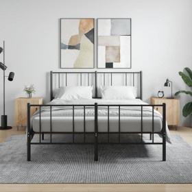 Mesitas noche 2 uds madera ingeniería roble Sonoma 40x40x50 cm de vidaXL, Mesitas de noche - Ref: Foro24-827555, Precio: 45,9...
