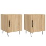 Mesitas noche 2 uds madera ingeniería roble Sonoma 40x40x50 cm de vidaXL, Mesitas de noche - Ref: Foro24-827555, Precio: 45,90 €