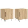 Mesitas noche 2 uds madera ingeniería roble Sonoma 40x40x50 cm de vidaXL, Mesitas de noche - Ref: Foro24-827555, Precio: 45,5...