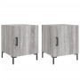 Bedside tables 2 units engineered wood gray Sonoma 40x40x50 cm by vidaXL, Nightstands - Ref: Foro24-827577, Price: 72,82 €, D...