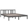 Gray solid wood bed frame King Size 150x200 cm by vidaXL, Beds and slatted bases - Ref: Foro24-814891, Price: 142,03 €, Disco...