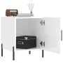 Mesita de noche madera de ingeniería blanco brillo 40x40x50 cm de vidaXL, Mesitas de noche - Ref: Foro24-827584, Precio: 32,8...