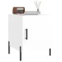 Mesita de noche madera de ingeniería blanco brillo 40x40x50 cm de vidaXL, Mesitas de noche - Ref: Foro24-827584, Precio: 32,8...