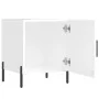 Mesita de noche madera de ingeniería blanco brillo 40x40x50 cm de vidaXL, Mesitas de noche - Ref: Foro24-827584, Precio: 32,8...
