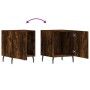 Nachttische, 2 Stück, Holzwerkstoff, geräucherte Eiche, 40 x 40 x 50 cm von vidaXL, Nachttische - Ref: Foro24-827607, Preis: ...