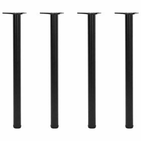 Patas de mesa ajustables en 4 alturas negro 870 mm