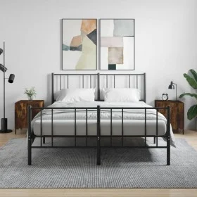 Nachttische 2 Stk. Holzwerkstoff Räuchereiche 40x40x50 cm von vidaXL, Nachttische - Ref: Foro24-827575, Preis: 51,51 €, Rabat...