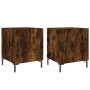 Bedside tables 2 units smoked oak engineered wood 40x40x50 cm by vidaXL, Nightstands - Ref: Foro24-827575, Price: 51,97 €, Di...
