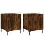 Bedside tables 2 units smoked oak engineered wood 40x40x50 cm by vidaXL, Nightstands - Ref: Foro24-827575, Price: 51,51 €, Di...
