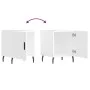 Mesitas noche 2 uds madera ingeniería blanco brillo 40x40x50 cm de vidaXL, Mesitas de noche - Ref: Foro24-827601, Precio: 56,...