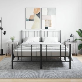 Mesitas noche 2 uds madera ingeniería gris Sonoma 40x40x50 cm de vidaXL, Mesitas de noche - Ref: Foro24-827593, Precio: 58,14...
