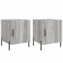 Mesitas noche 2 uds madera ingeniería gris Sonoma 40x40x50 cm de vidaXL, Mesitas de noche - Ref: Foro24-827593, Precio: 57,61...
