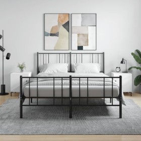 Mesitas de noche 2 uds madera de ingeniería blanco 40x40x50 cm de vidaXL, Mesitas de noche - Ref: Foro24-827565, Precio: 54,2...