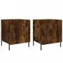 Nightstands 2 pcs engineered wood smoked oak 40x40x50 cm by vidaXL, Nightstands - Ref: Foro24-827591, Price: 55,66 €, Discoun...