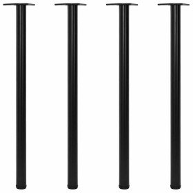Patas de mesa ajustables en 4 alturas negro 1100 mm