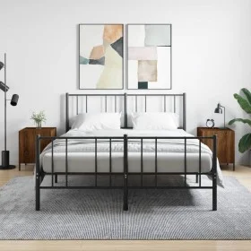 Nachttische, 2 Stück, Eichenbraun, Holzwerkstoff, 40 x 40 x 50 cm von vidaXL, Nachttische - Ref: Foro24-827595, Preis: 57,61 ...