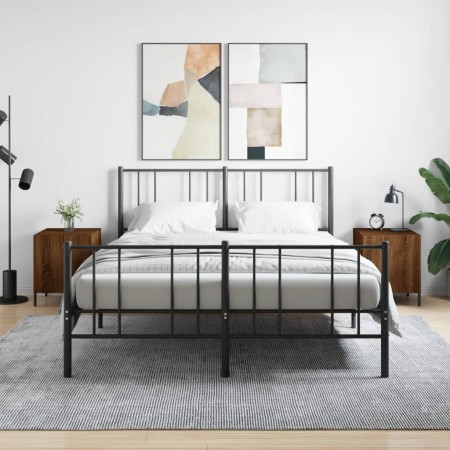 Nachttische, 2 Stück, Eichenbraun, Holzwerkstoff, 40 x 40 x 50 cm von vidaXL, Nachttische - Ref: Foro24-827595, Preis: 58,14 ...