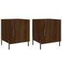 Nachttische, 2 Stück, Eichenbraun, Holzwerkstoff, 40 x 40 x 50 cm von vidaXL, Nachttische - Ref: Foro24-827595, Preis: 58,14 ...