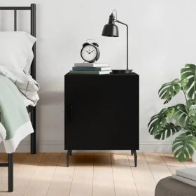 Black engineered wood nightstand 40x40x50 cm by vidaXL, Nightstands - Ref: Foro24-827598, Price: 37,86 €, Discount: %
