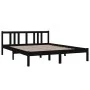 Schwarzer Massivholzbettrahmen King Size 150x200 cm von vidaXL, Betten und Lattenroste - Ref: Foro24-814893, Preis: 144,50 €,...