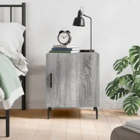 Sonoma gray engineered wood bedside table 40x40x50 cm by vidaXL, Nightstands - Ref: Foro24-827608, Price: 32,25 €, Discount: %