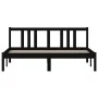 Schwarzer Massivholzbettrahmen King Size 150x200 cm von vidaXL, Betten und Lattenroste - Ref: Foro24-814893, Preis: 144,50 €,...